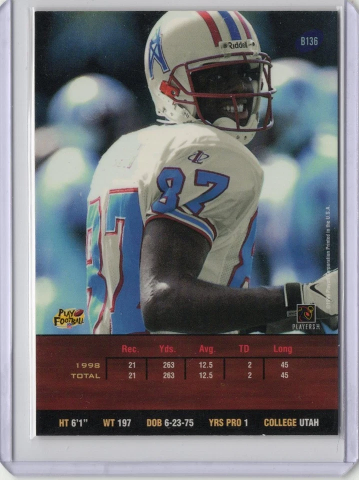 1999 Playoff Prestige SSD - Kevin Dyson #B136 - Image 2 of 2