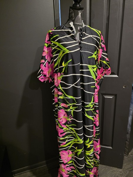 Vintage kaftan dress, Floral Size 14 