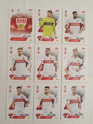 Match Attax UCC 25/26 VfB Stuttgart Team Set Base Karten Full Champions League