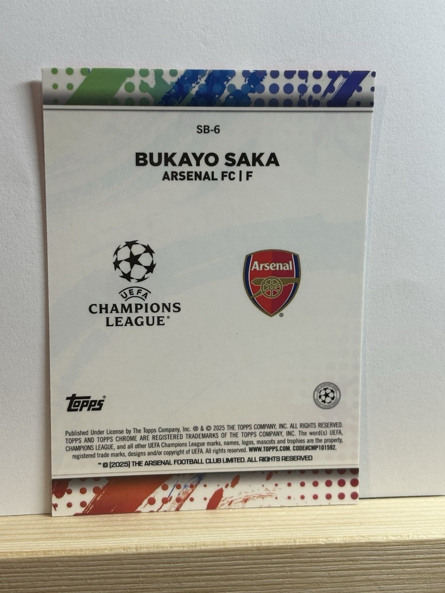 SAKA☆ページ 2024-25 Topps Chrome UCC Bukayo Saka Brush SSP Arsenal
