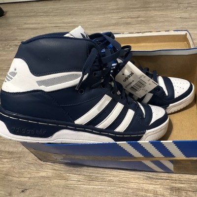 adidas Attitude Hi High Top Sneaker Blau/Weiß gepolstert EU 44 Basketball