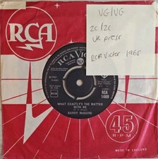 Barry McGuire Eve Of Destruction Vinyl Record 7" VG/VG RCA 1469 1965
