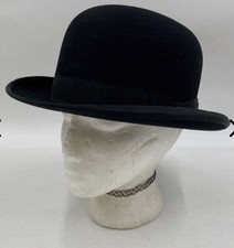 VTG 1900 Grand Prize John B Stetson Philadelphia BLACK BOWLER DERBY HAT 6 7/8