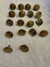 18 Superior Quality Brass Buttons Made In England Letter “Y”