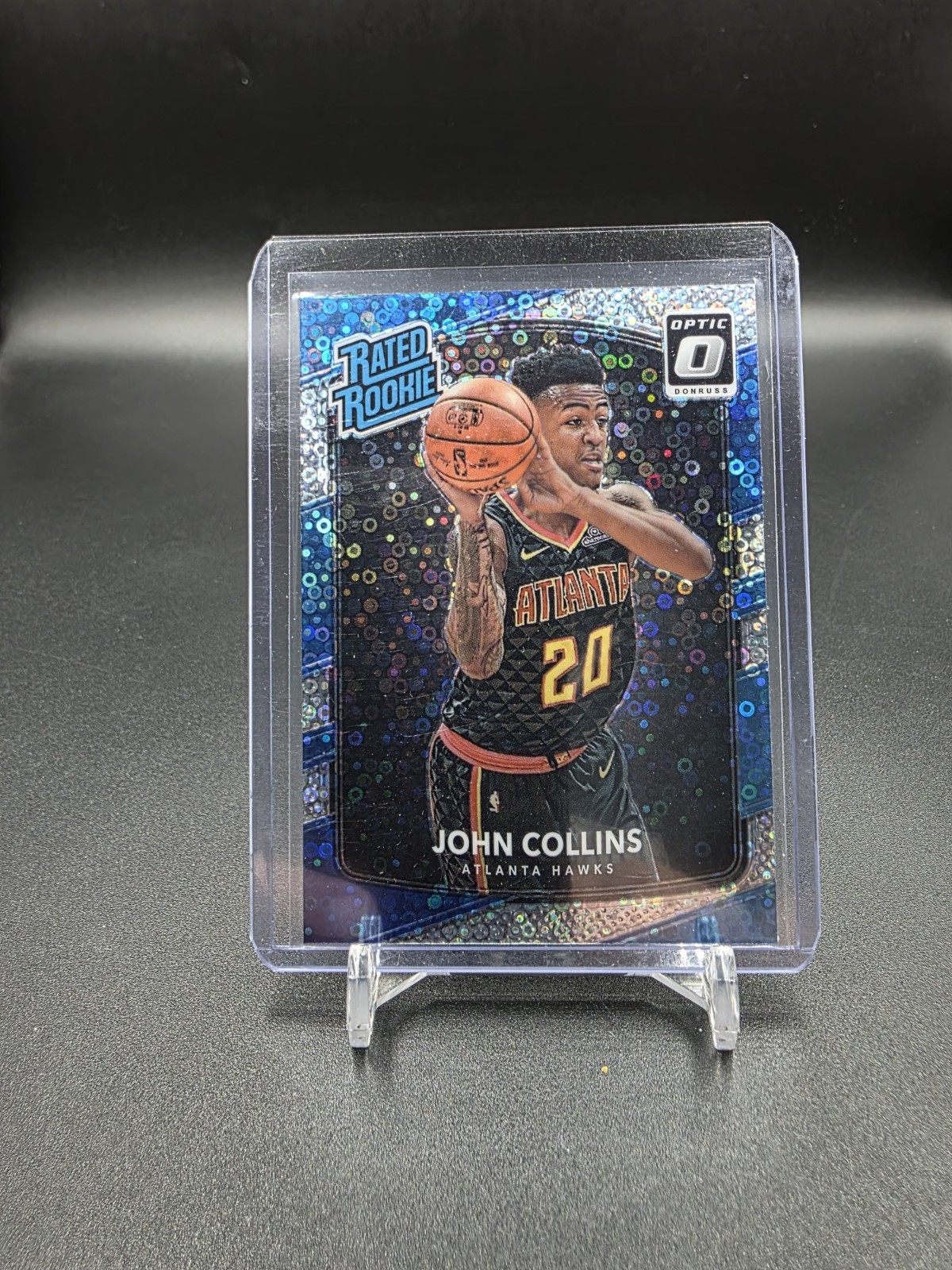 2017-18 DONRUSS OPTIC #182 JOHN COLLINS HOLO FAST BREAK PRIZM RATED ROOKIE