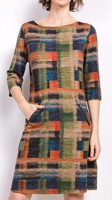 VEGAS Paris Kleid 3/4-Arm  Abstract Harmony  - Eyecatcher - Musthave - NEU