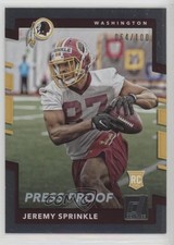 2017 Panini Donruss Rookies Press Proof Silver 64/100 Jeremy Sprinkle #365 0c2