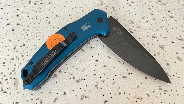 1776NBBW Kershaw Folding Pocket Knife A/O Black Plain Blade Linerlock Blue Handl - Image 4 of 4