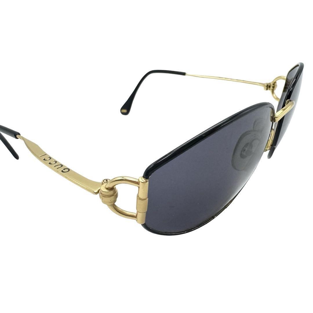 GUCCI GG2600 S Sunglasses Glasses Gold Black Metal Frame Oval MADE IN ITALY Men thumbnail 2