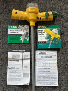 Vintage ROSS Root Feeder Fertilizer-Model 1200C w/ Feeder Refills