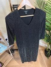 New Look Maternity Black Glitter Bodycon Dress – UK 10 | Occasion / Party