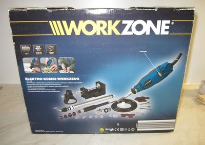WORKZONE WCT-160 Elektro Kombi Werkzeug Feinbohrschleifer + Zubehör + Koffer OVP