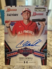 2018 Chris Newell Bowman Under Armour All American UAA-14 Auto Dodgers 