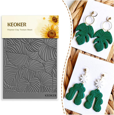 Polymer Clay Texture Sheets, Clay Texture Mat for Making Earrings Jewerly, Polym