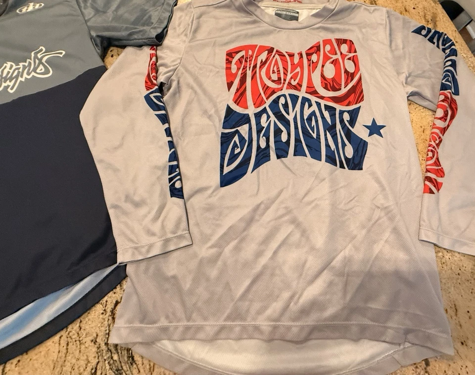 *2* Camisetas de bicicleta Troy Lee Designs TLD YOUTH XL manga larga y corta montaña Foto 2 de 4
