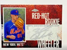 2013 TOPPS CHROME ZACK WHEELER RED HOT ROOKIE AUTO AUTOGRAPH RC /25 PHILLIES SSP