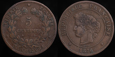 1876 A France 5 centimes
