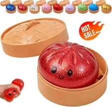 Dumpling Squishies,Mystery Dumpling Box,Glitter Dumpling,AnxietyRelief Fidget