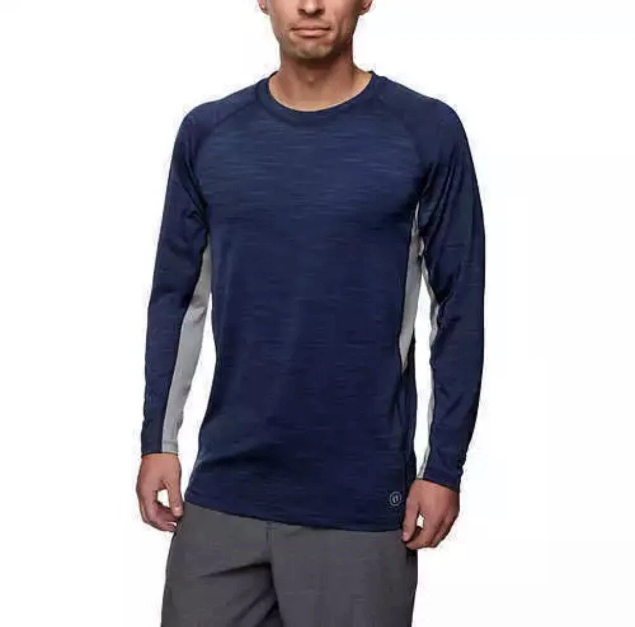 Hang Ten, LS Wicking UV Sun Protection Tee T-Shirt UPF 50+ (XL Dress bules)