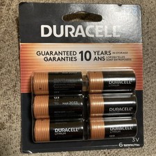 Duracell Lithium 123 3V Battery 6 TOTAL EXP 2033 FACTORY SEALED