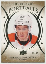 Mikhail Vorobyev 2018-19 Upper Deck UD Portraits RC Gold Foil /99 Rookie #P-67