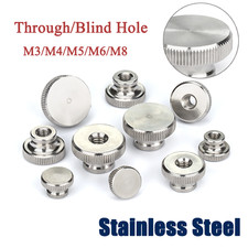 M3-M8 Knurled Thumb Nuts High Type Stainless Steel Hand Grip Knobs Height:6-12mm