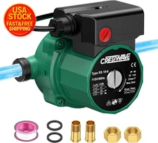 93W 110V Hot Water Recirculating Pump 3 Speed Circulation for Heater System