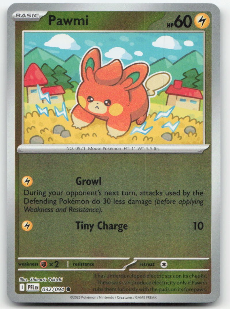 Pawmi ME02: Phantasmal Flames 032/094 Common Normal NM