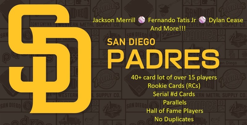 San Diego Padres (Over 40 cards incl RCs, #d parallel, Hall of Fame) Read Desc.