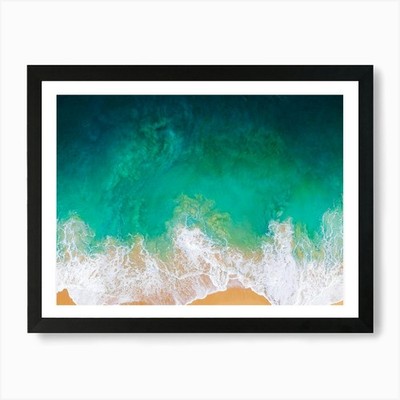 Aerial View Of A Beach Art Print Framed Wall Art Poster Canvas Print Picture
