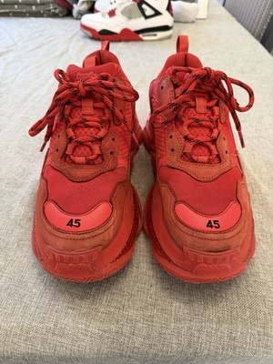 Balenciaga Triple S Clear Sole - Red