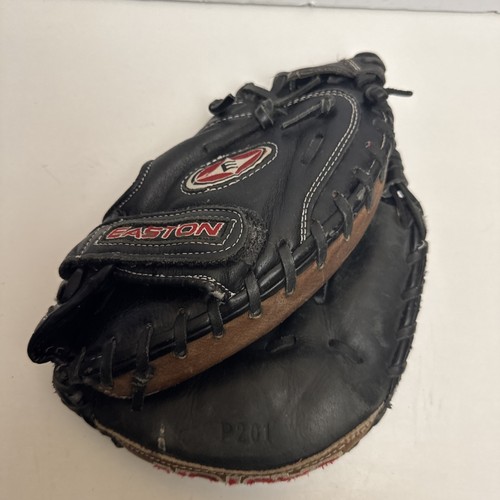 Catchers Mitt Easton P201 Black Youth Leather Right Hand Baseball Strap Glove