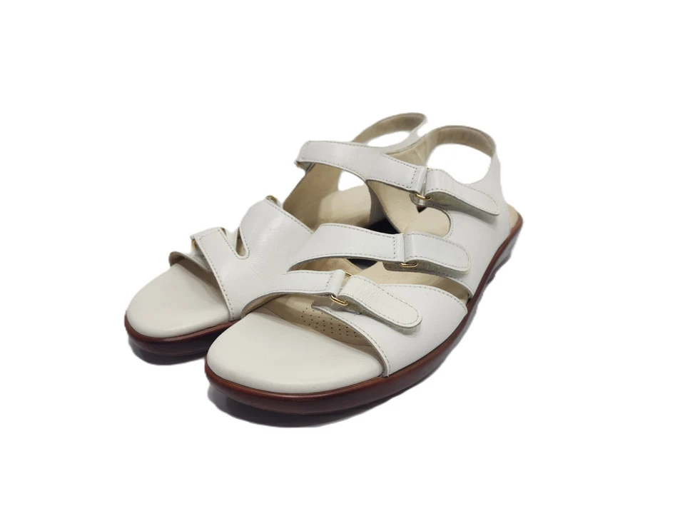 Sandalias SAS Tabby con cordones zapatos de cuero blanco para mujer talla 9,5 Foto 2 de 4