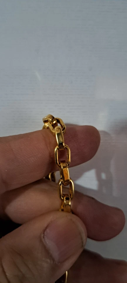 Juego de collar y pulsera de oro macizo de 21 quilates - Marca Omega - Oro turco de 40,73 gramos Foto 4 de 4