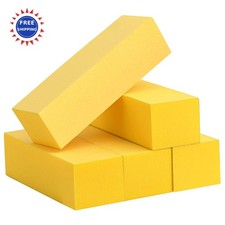 Nail Buffer Blocks 240 Grit 5 Count Fine Finishing Yellow Maryton