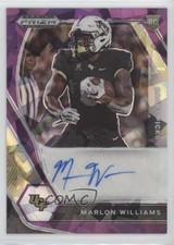 2021 Panini Prizm Draft Picks Purple Ice 70/99 Marlon Williams Auto 0f2i
