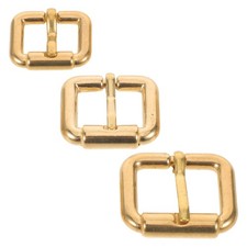 3 Pcs Brass Strap Adjuster Buckle Belt Replacement Metal Hardware