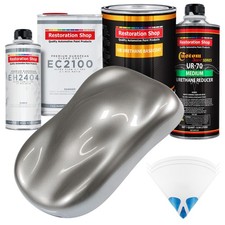 Titanium Gray Metallic Urethane Basecoat Paint Quart Kit European Clear Coat