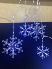 Member's Mark 16 ct LED Snowflake Lights, 18' Cool White Christmas Lights
