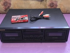 ONKYO TA-RW244 Stereo Dual Cassette Deck Auto Reverse High Speed Dubbing Works 