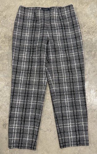 Piazza Sempione Audrey Pants 42it Made in Italy Wool Alpaca Mohair Plaid Ankle