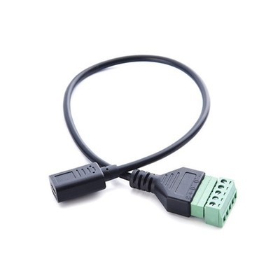 USB Type C Female To 5 Pin Screw Terminal Cable 30cm easy installs Data Cable