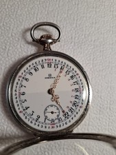 Antique Silver 24 Hours Omega Pocket Watch