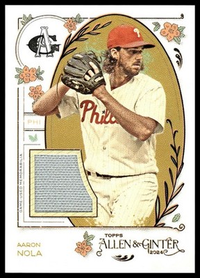 2024 Topps Allen & Ginter #AGR-AN Aaron Nola Jersey Relic Philadelphia Phillies