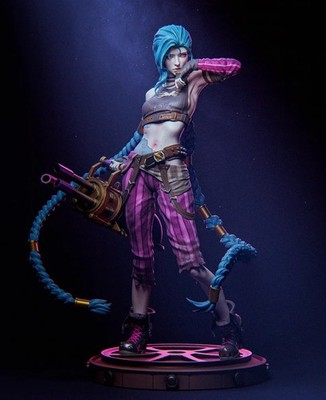 Jinx LOL Arcane 1/6 1/9 Scale Figur Sammlerstück Statue handbemalt