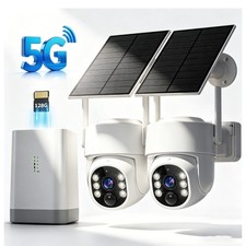2 Pack 4MP Solar Security Camera Wireless Outdoor No Subscription 2 Cam-Kit