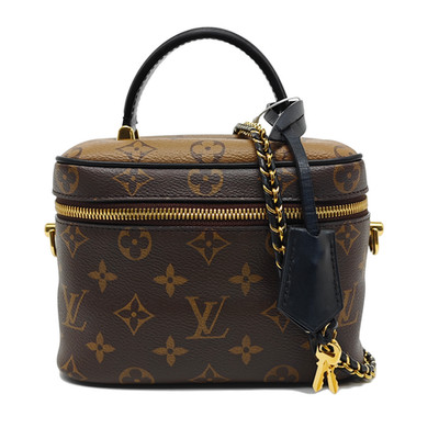 Louis Vuitton Vanity Monogram Makeup Bag Brown Women #314G