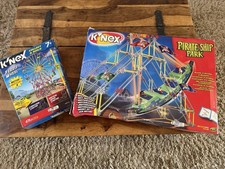 Rare K'NEX Ferris - Coaster Wheel 584pc Building Set and Pirate Ship Park