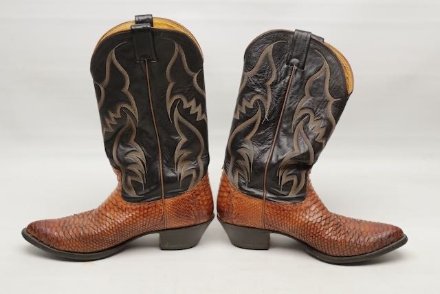 Nocona USA Made Genuine Python Snakeskin Cowboy Boots Men\'s 11D Exotic Western Nocona Men main image 3