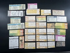 VTG CONCERT TICKET STUBS Lot Of 32, Pink Floyd, Stevie Ray Vaughn, ZZ Top, Rush